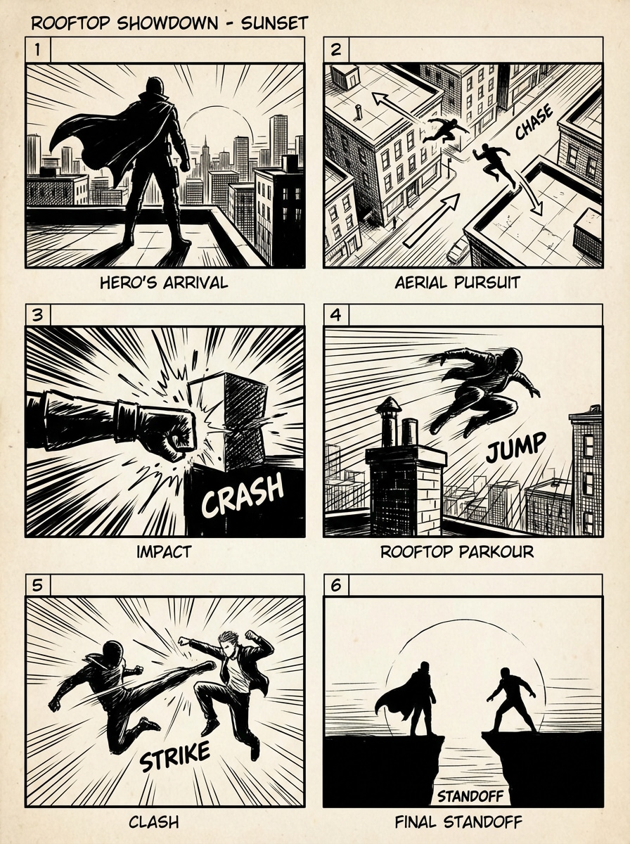 Action Sequence Storyboard