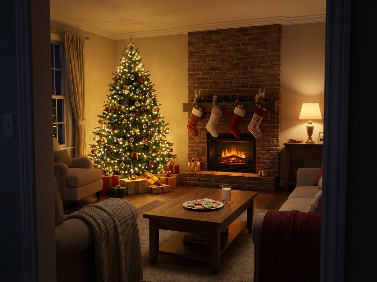 Before Image Santa Gifts Living Room