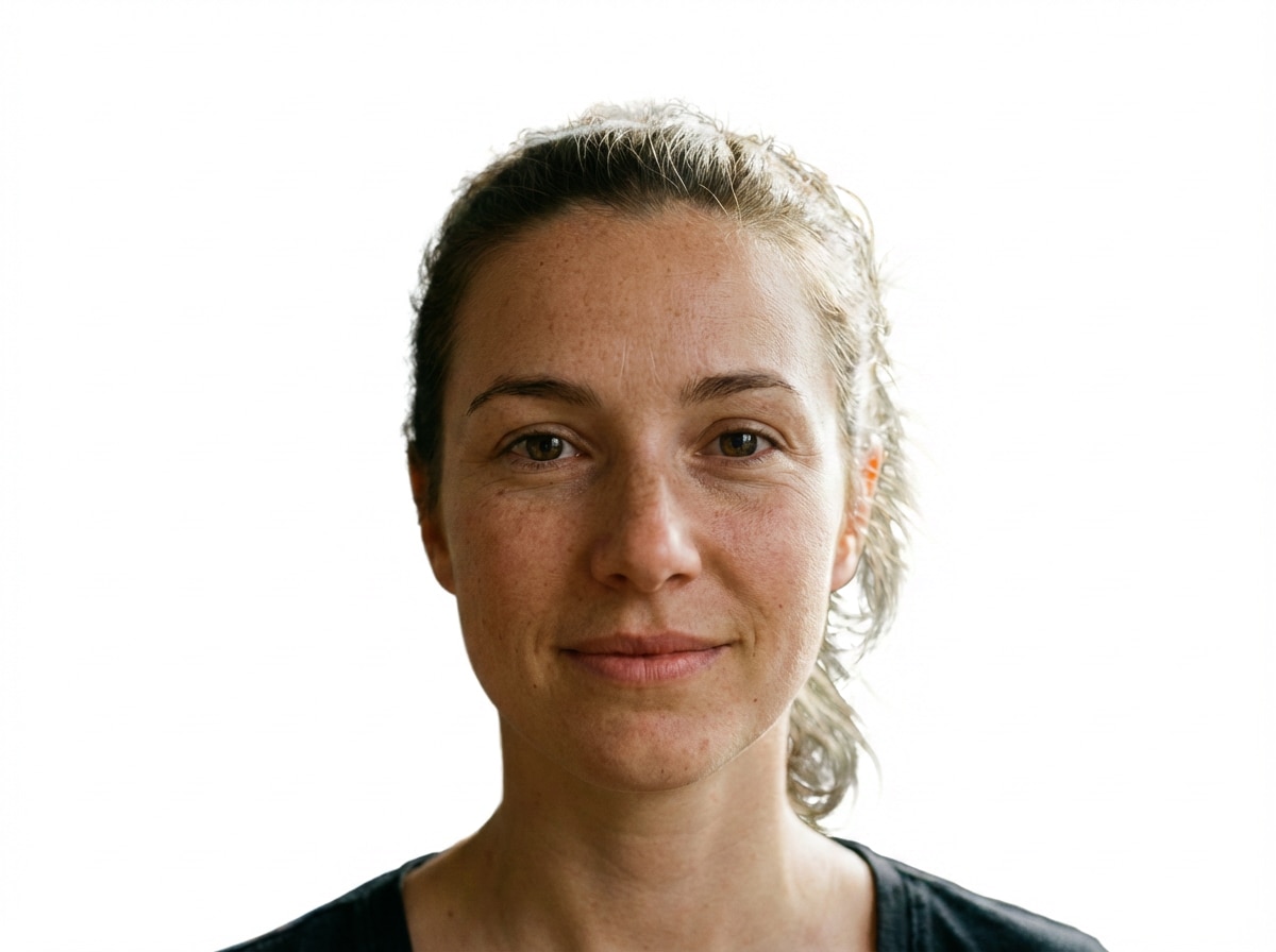 Portrait after white background replacement