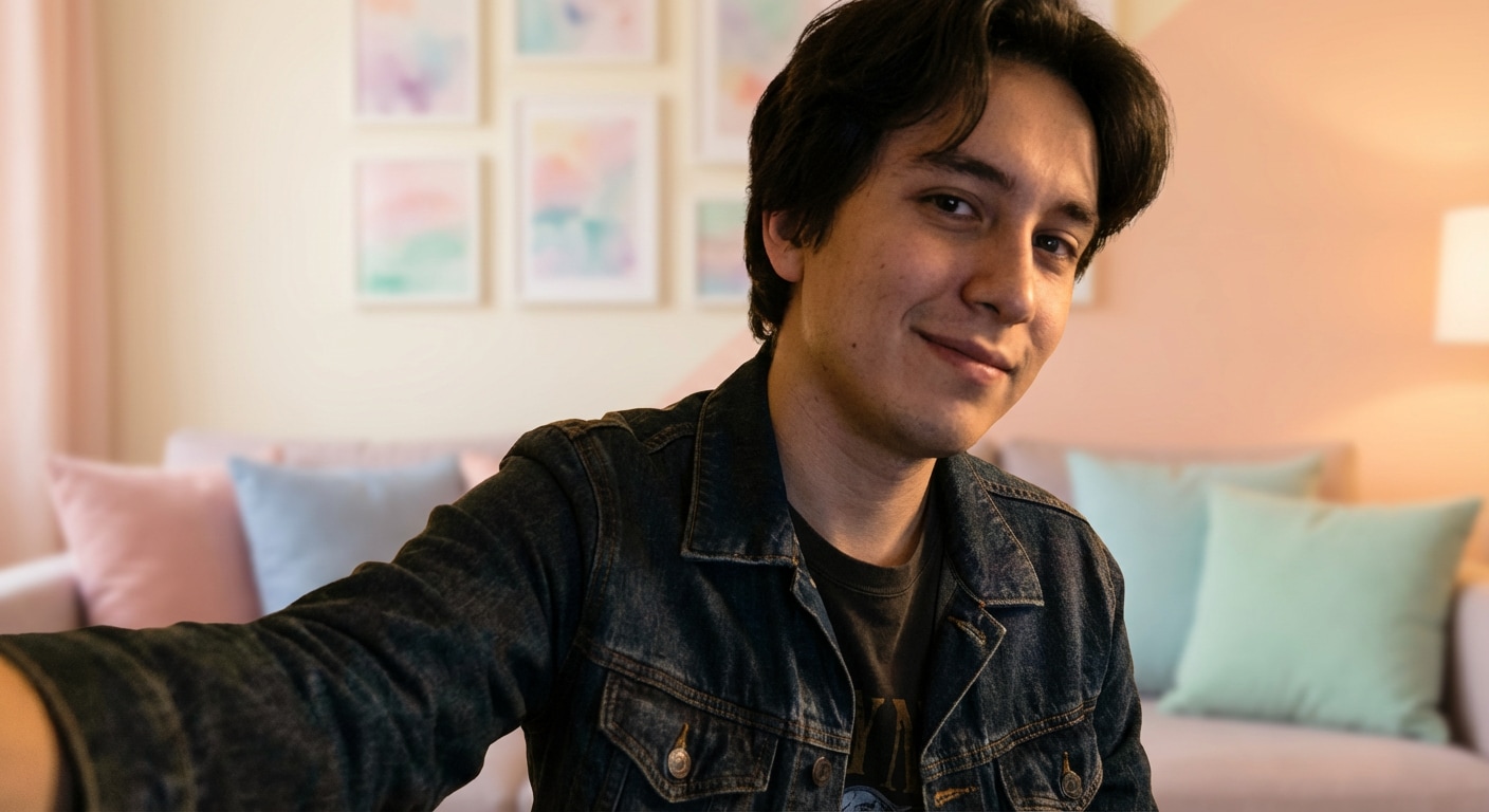 Pastel Aesthetic Room after background change