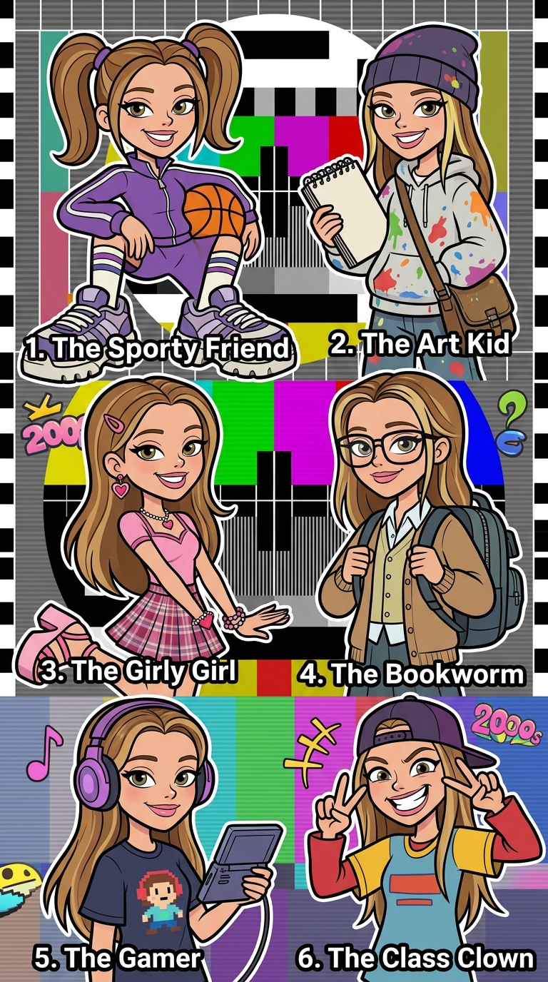 Y2K Teen Cartoon Cast prompt
