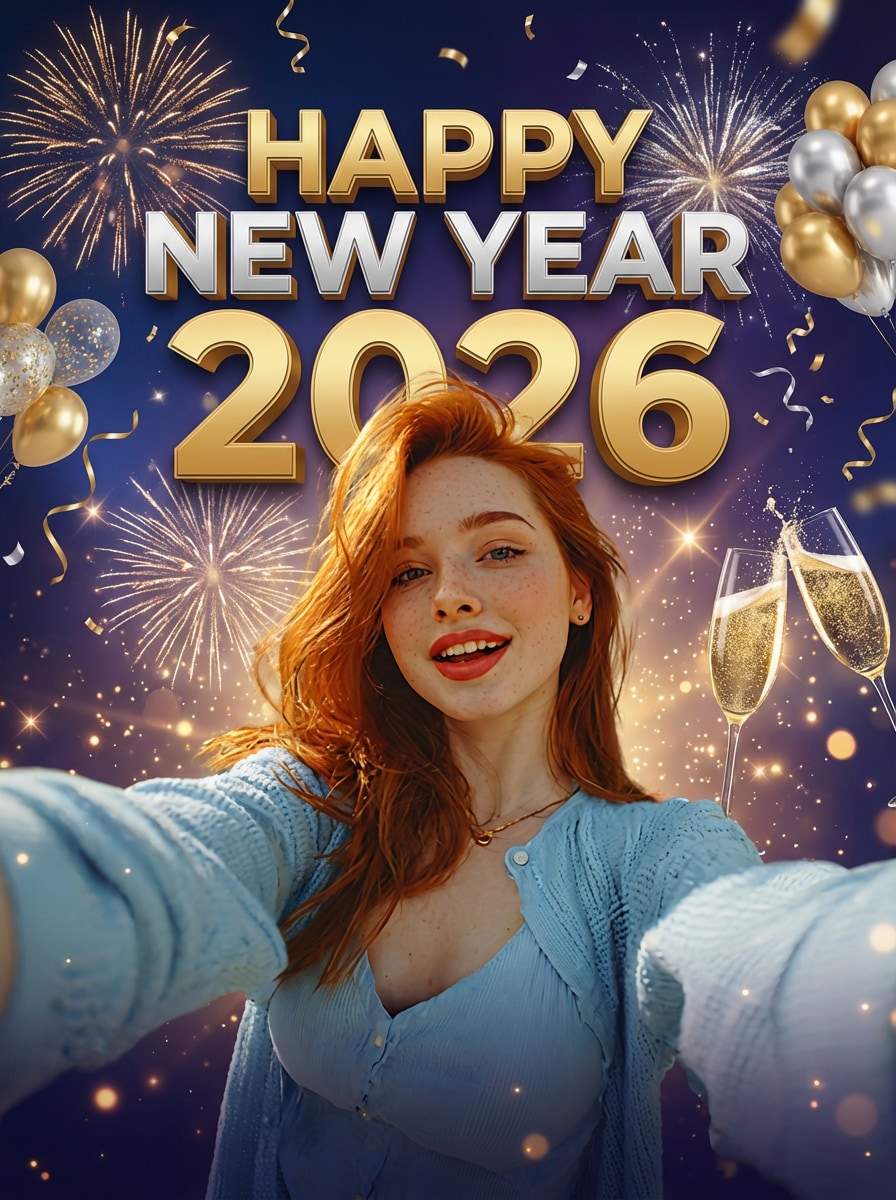AI 2026 New Year gold card