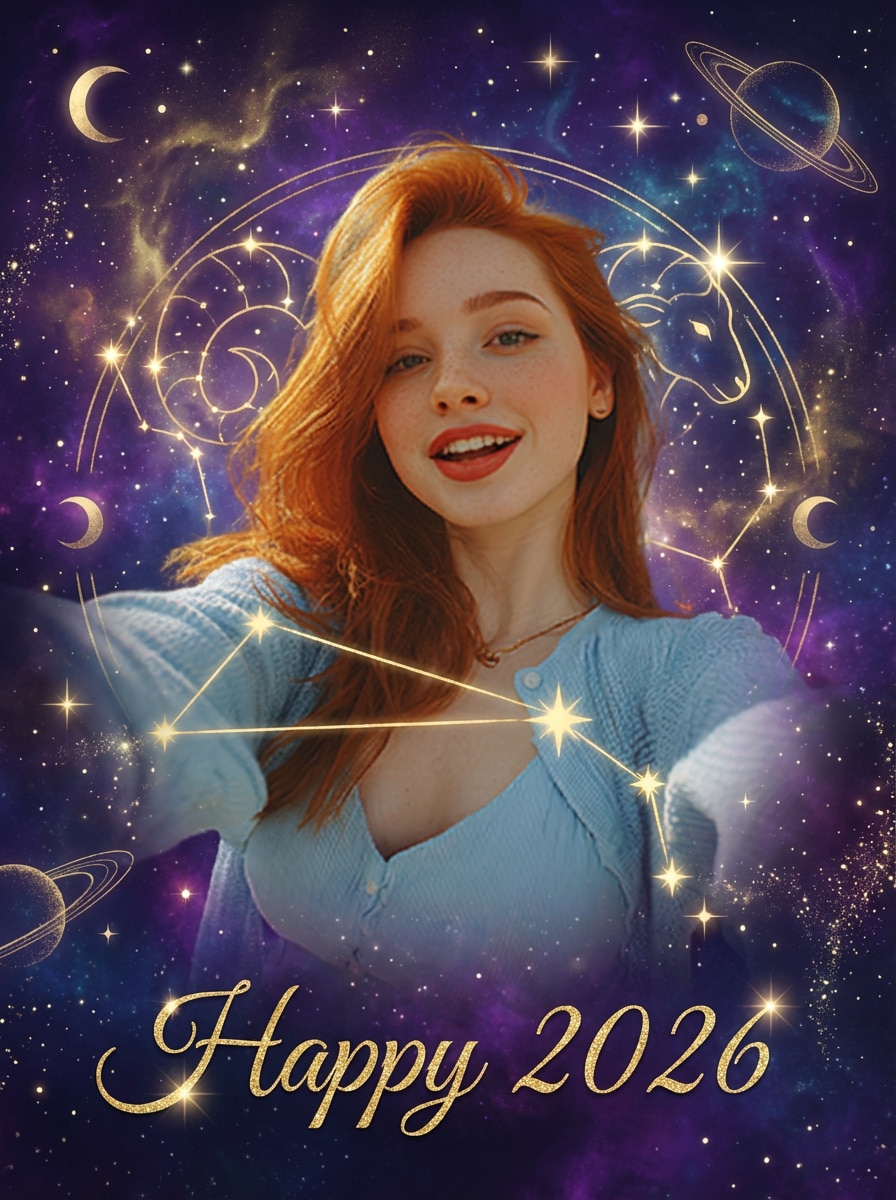 AI 2026 New Year zodiac card