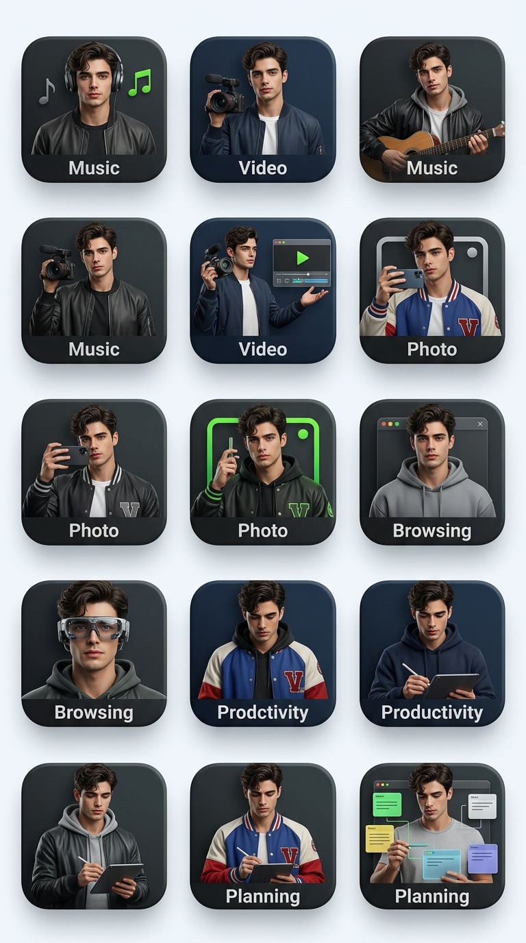 Dark Mode App Icon Portrait prompt