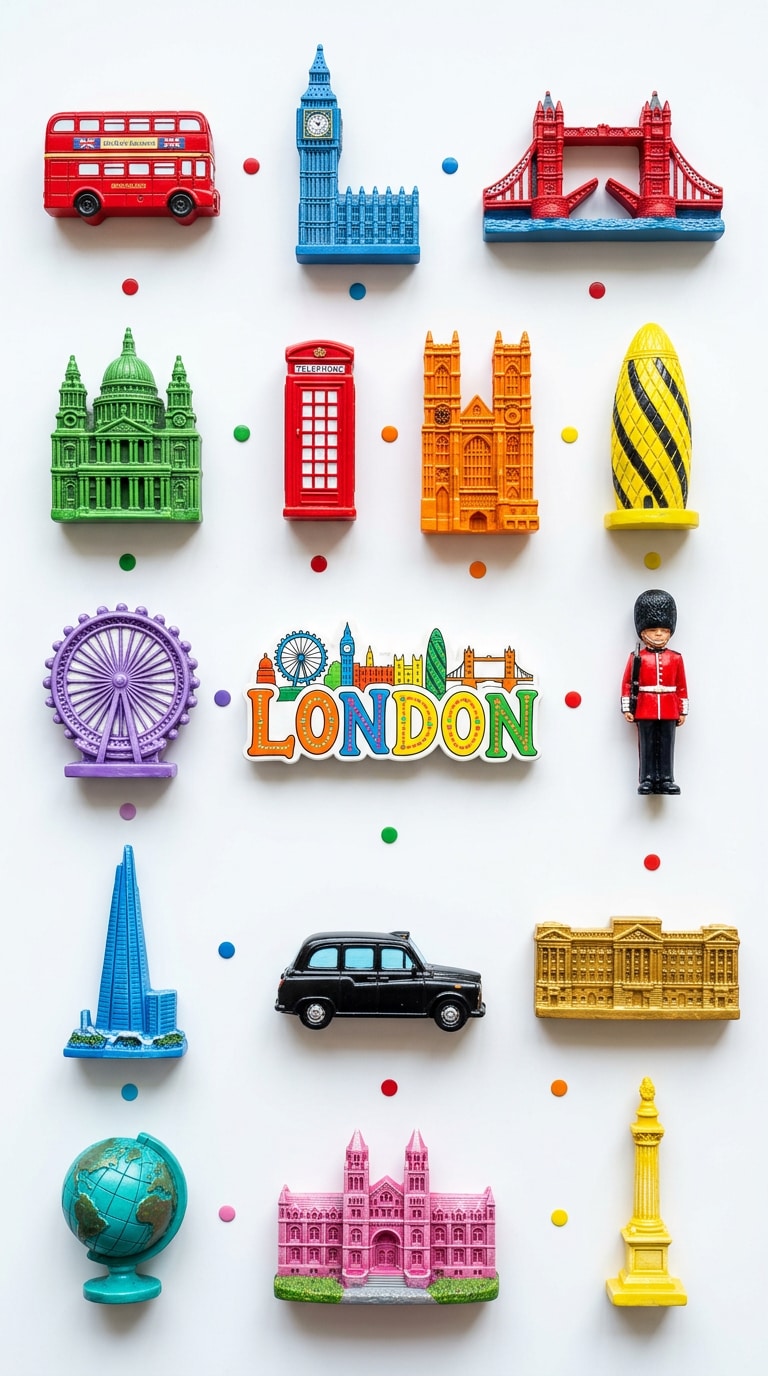 Seasonal weather city magnets knolling prompt