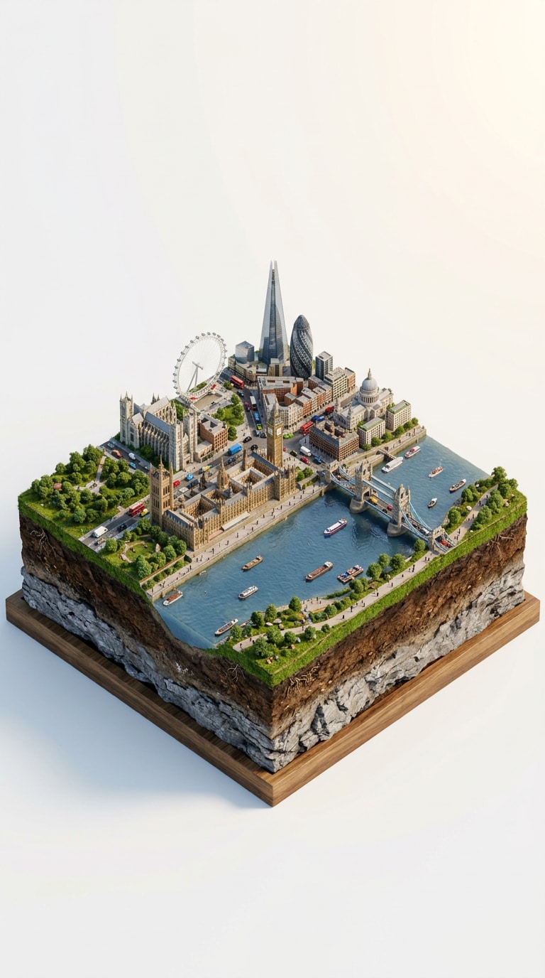 Tilt-shift miniature Paris diorama prompt