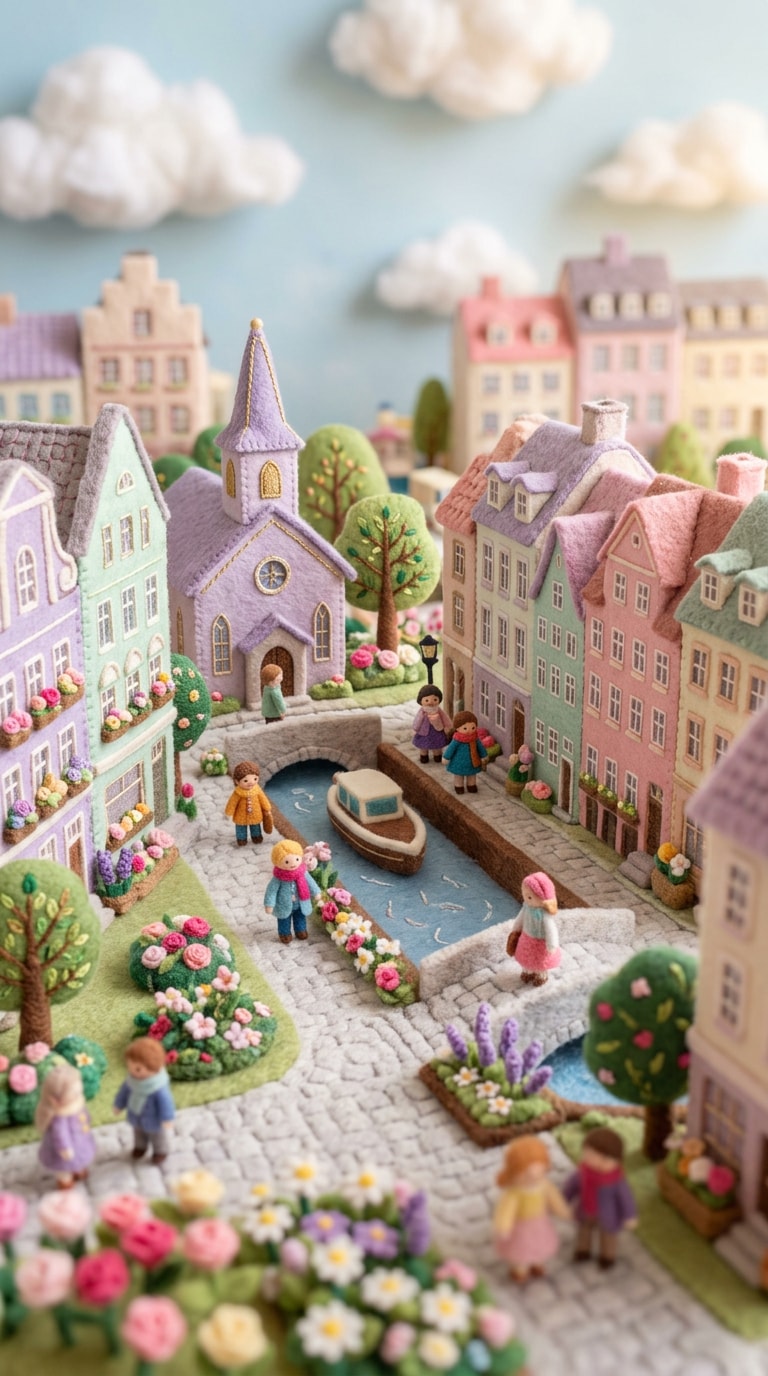 Felt craft seaside diorama prompt