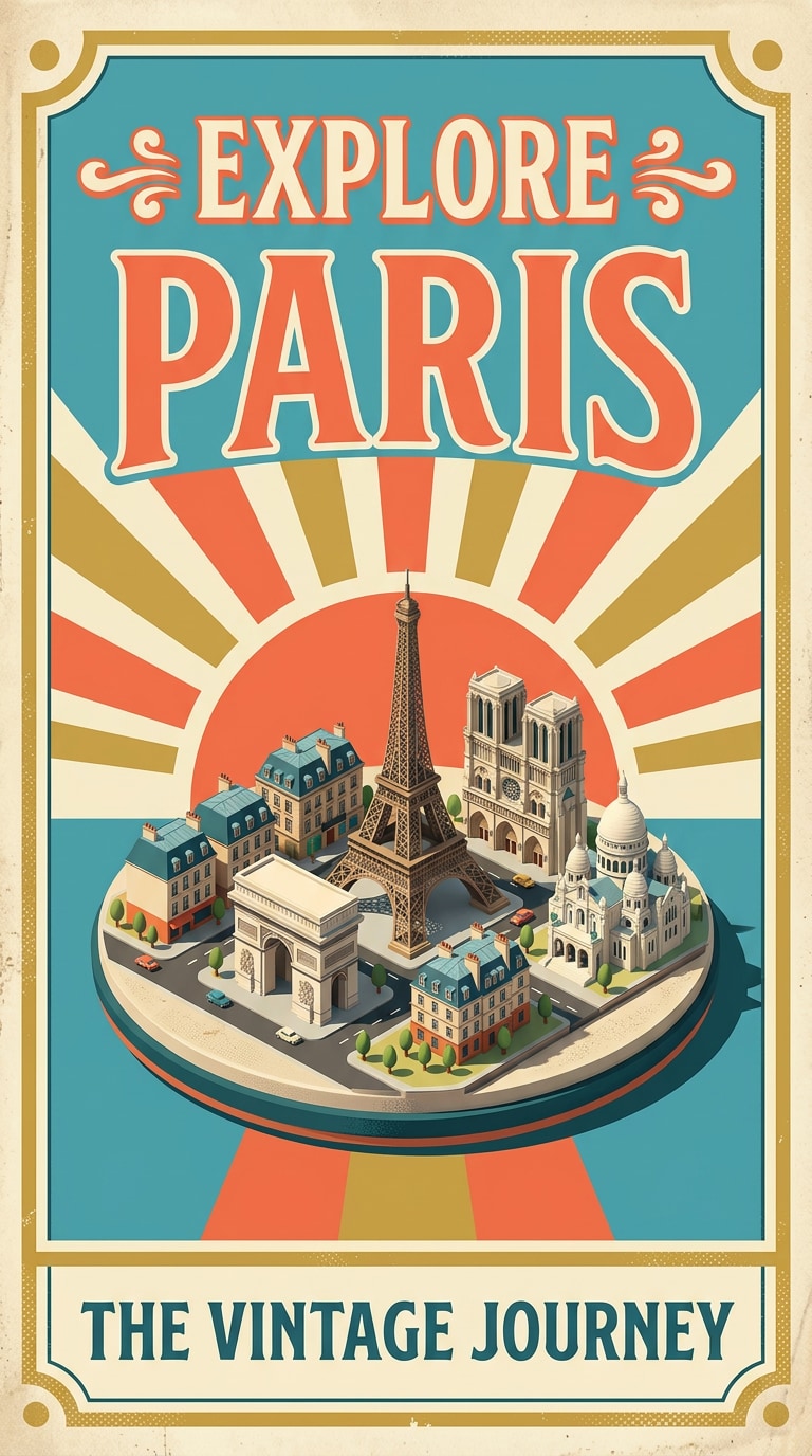 Calligraphy map poster miniature city prompt