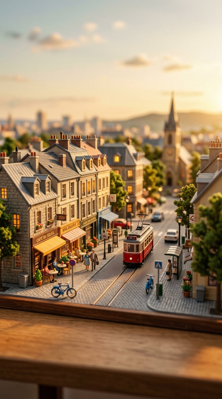 Instagram Reels miniature city prompt
