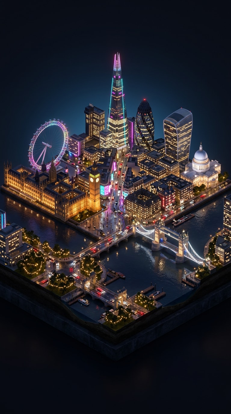Object-based miniature city on books prompt