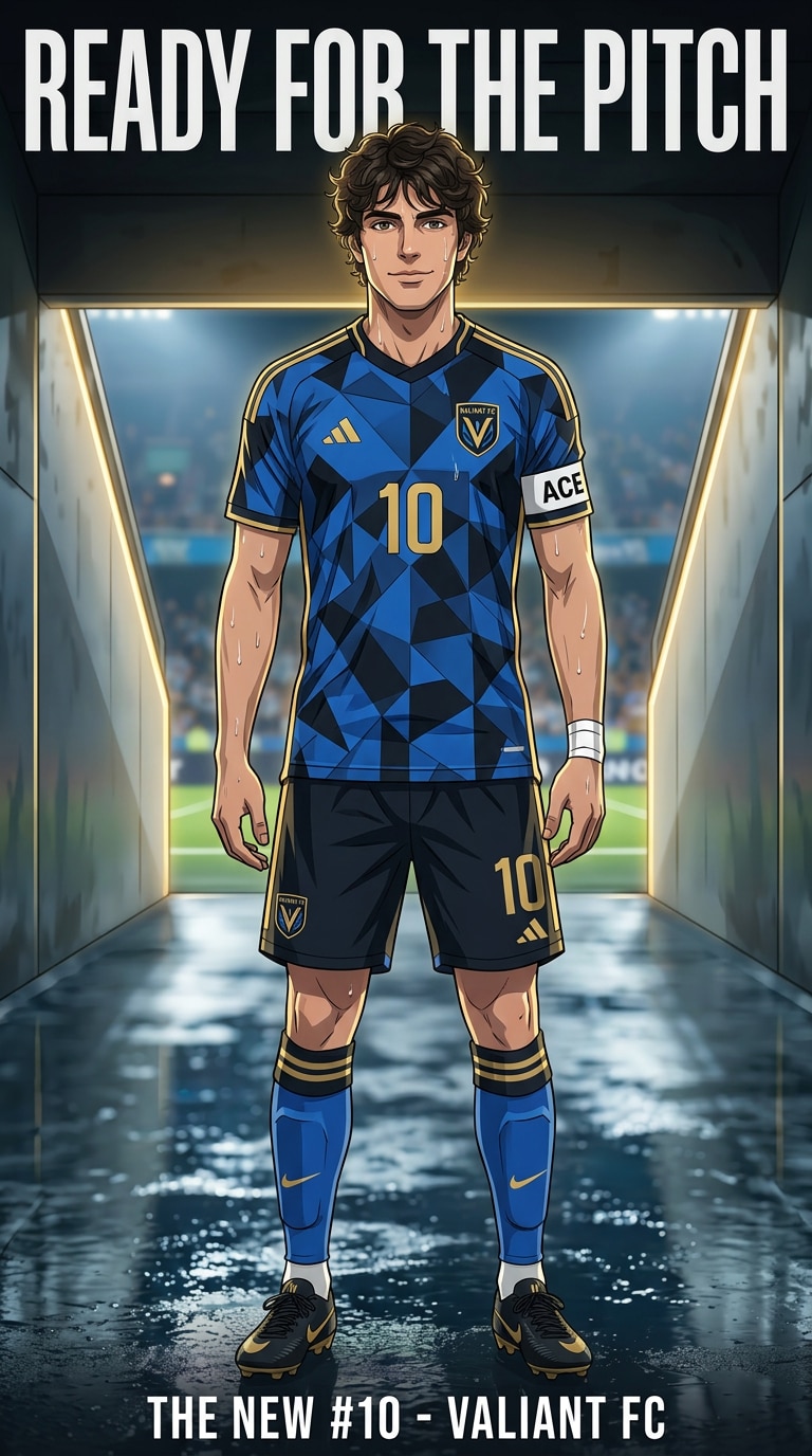 Anime Soccer Jersey Transformation prompt