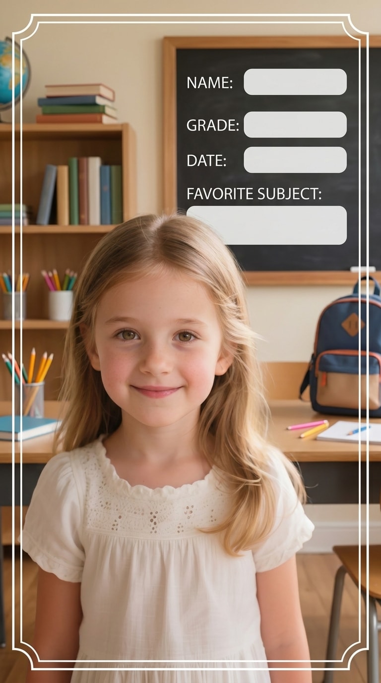First Day of School Memory Card AI Prompt