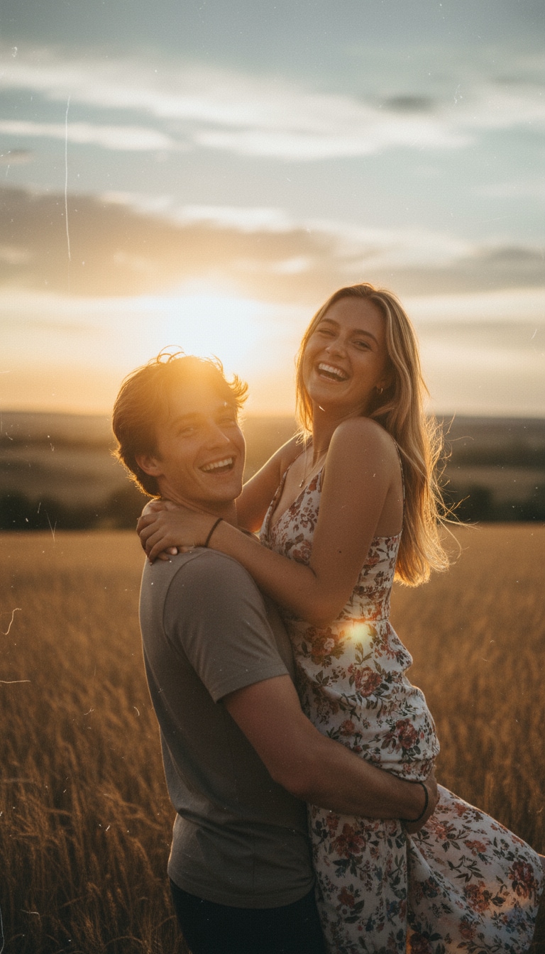 AI Beach Couple Prompt - Sunlit Laughter preview