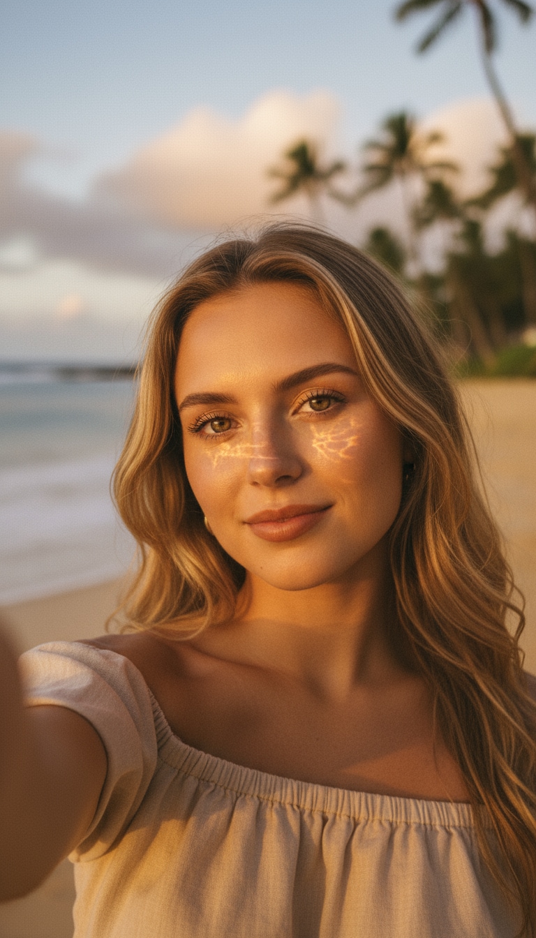 AI Beach Girl Prompt - Hawaii Glow preview