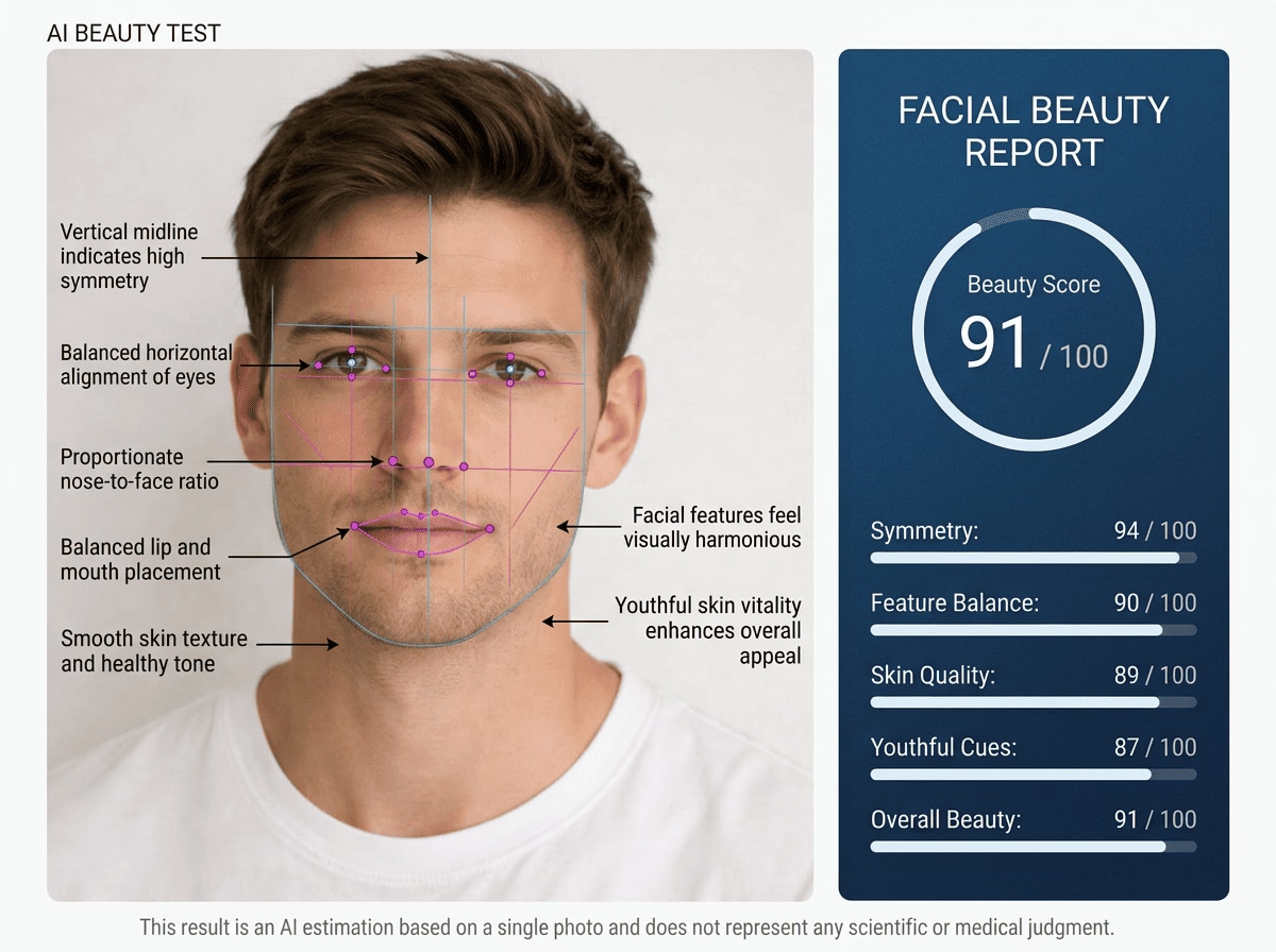 AI beauty test analysis preview
