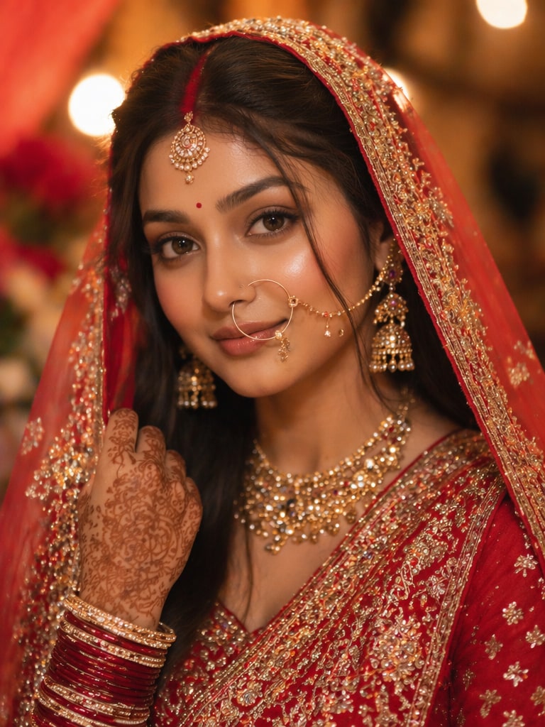 Close-Up Bihari Bridal Look bihari bride prompt for chatgpt