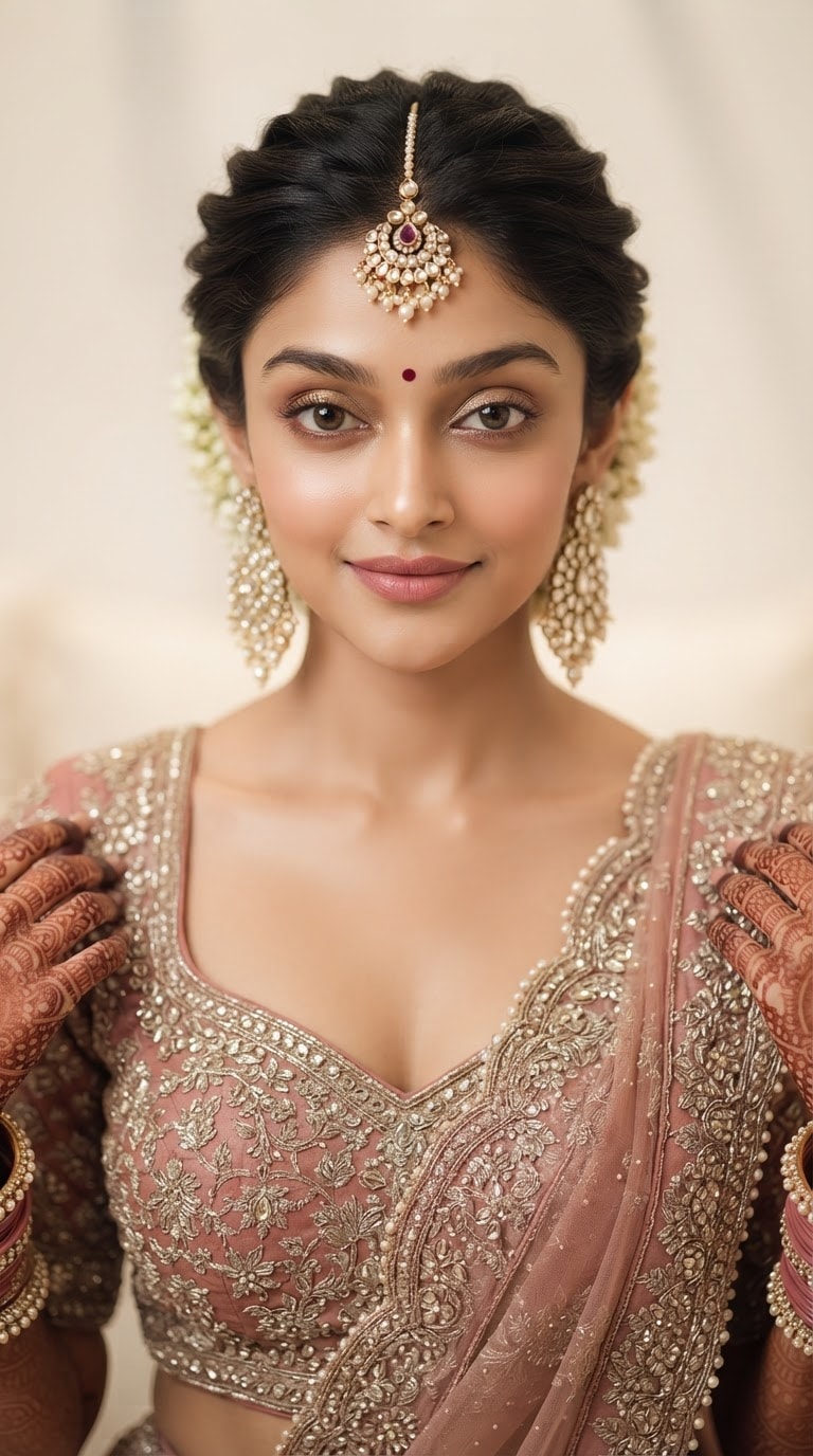 Bridal Lehenga Close Up Prompt