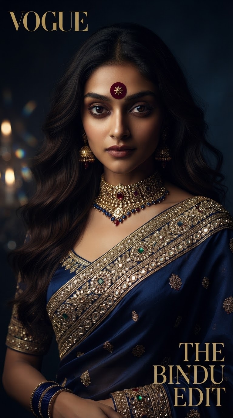 Editorial Poster Style Bindi Prompt
