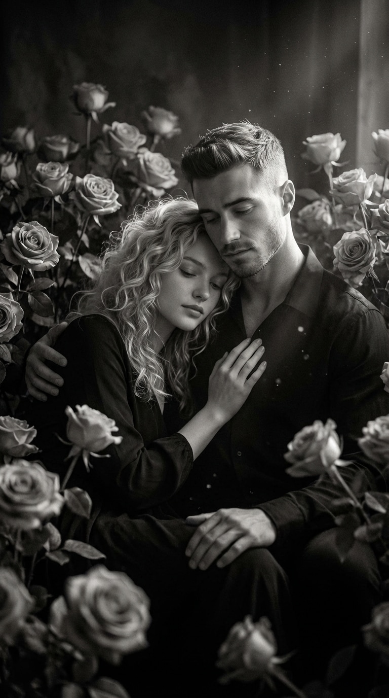 AI black and white couple photo template 5