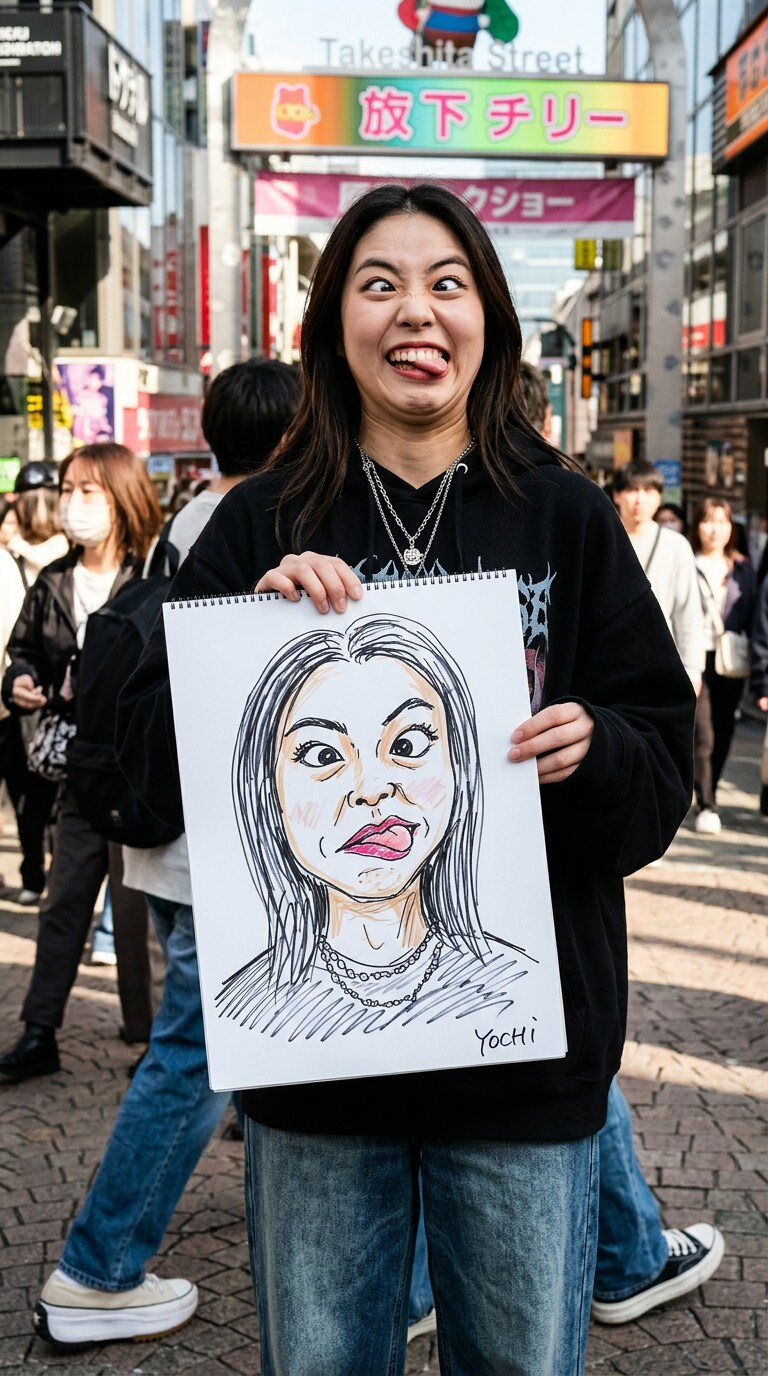 AI似顔絵変顔チャレンジ用日本語プロンプト