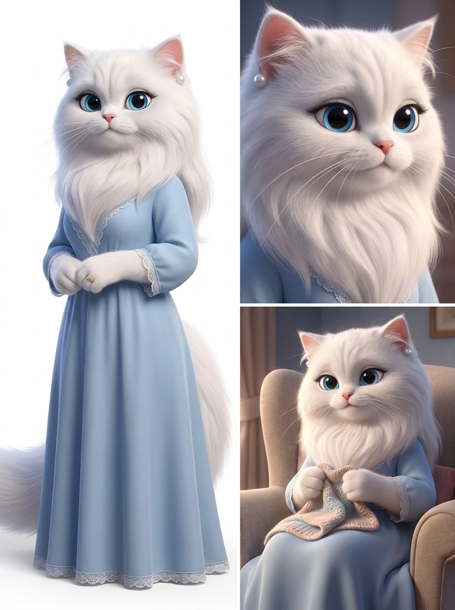 AI Cat Story Wife Character