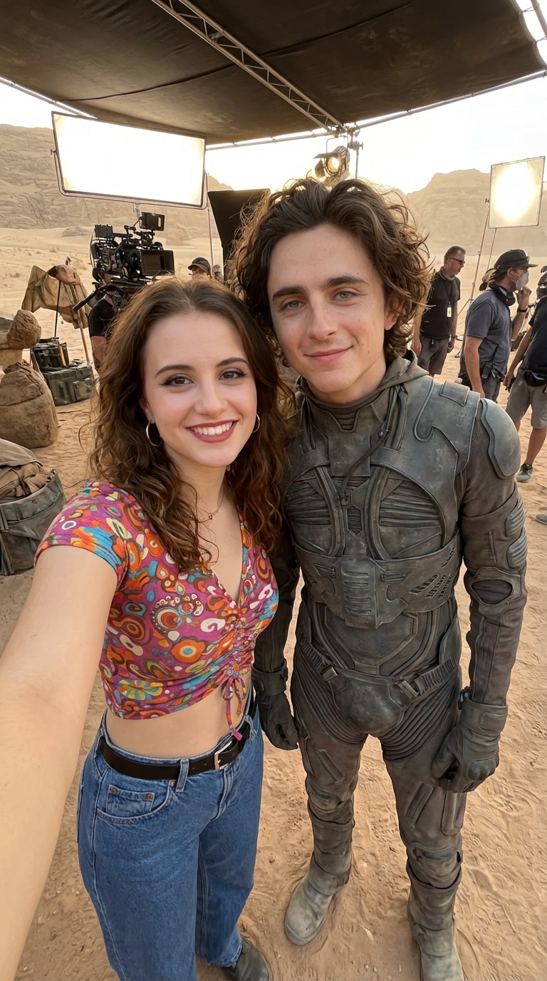 AI Celebrity Selfie Photo Sample 1