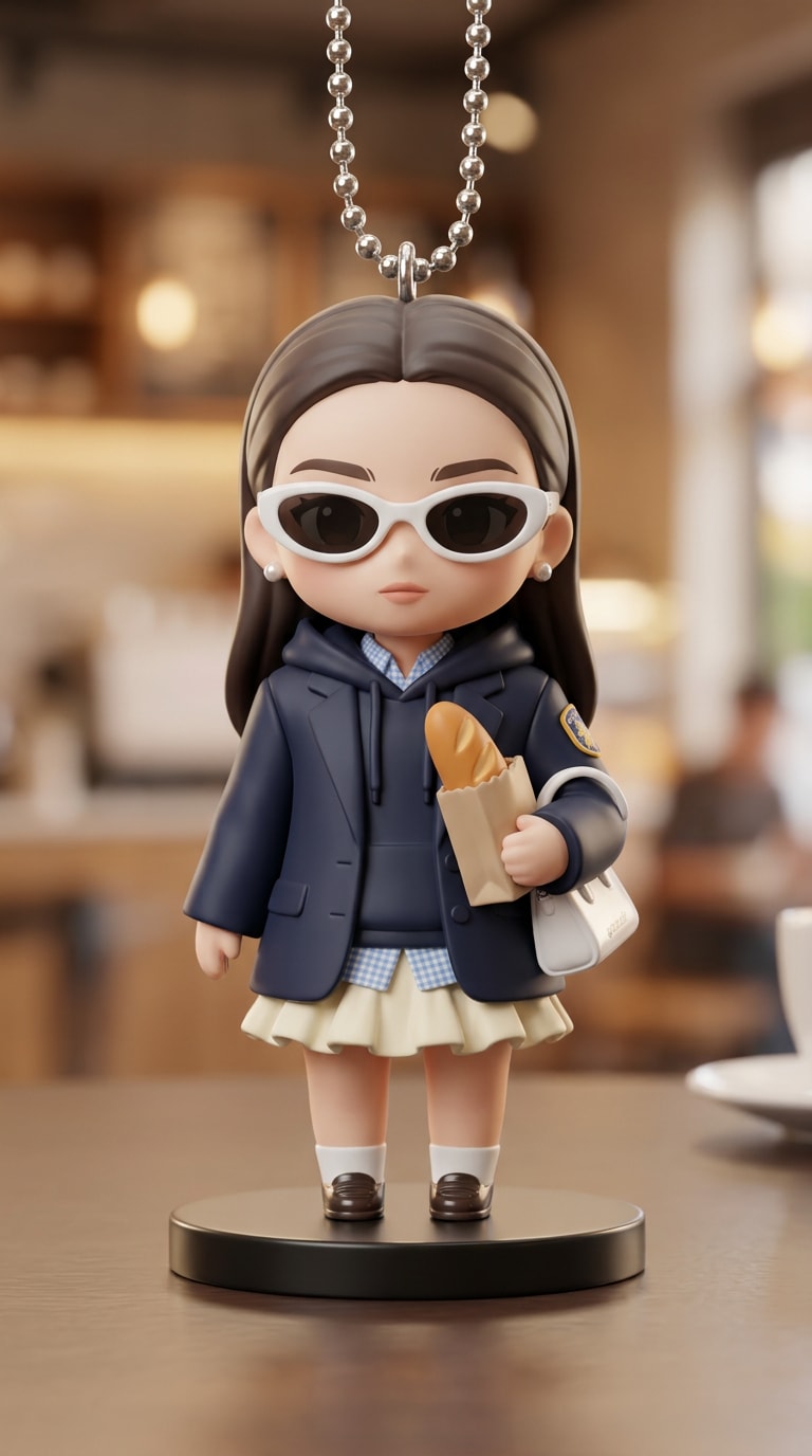 Soft vinyl AI chibi mini keychain charm