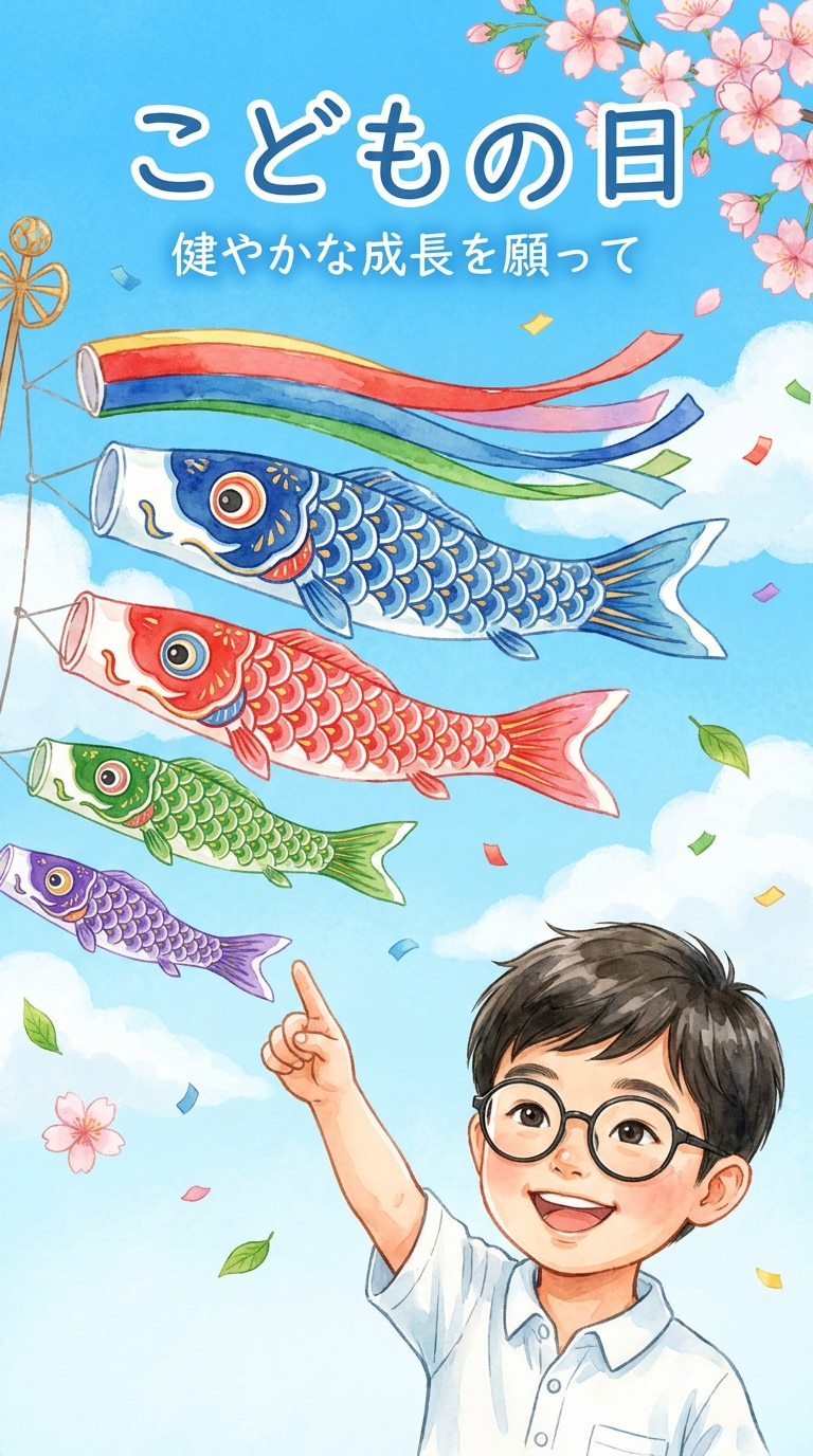 鯉のぼりが映える青空ポスター