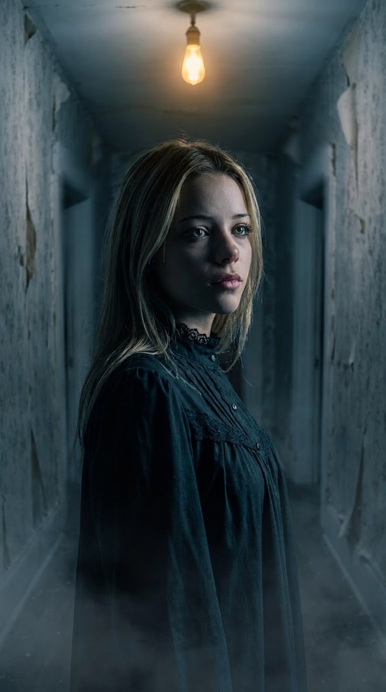 Horror thriller cinematic portrait prompt