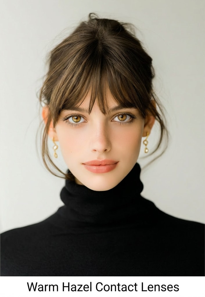 AI contact lens try-on single color