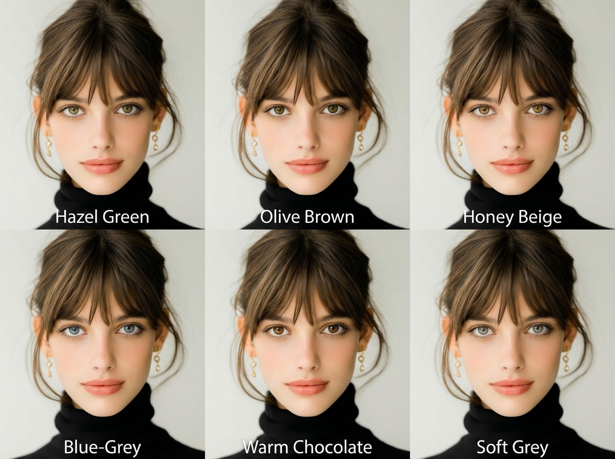 AI contact lens try-on grid