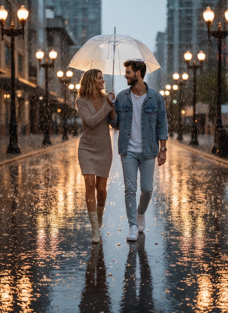 AI Rain Photo Effect