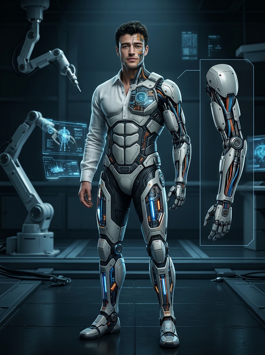 AI Cyborg Character demo 1
