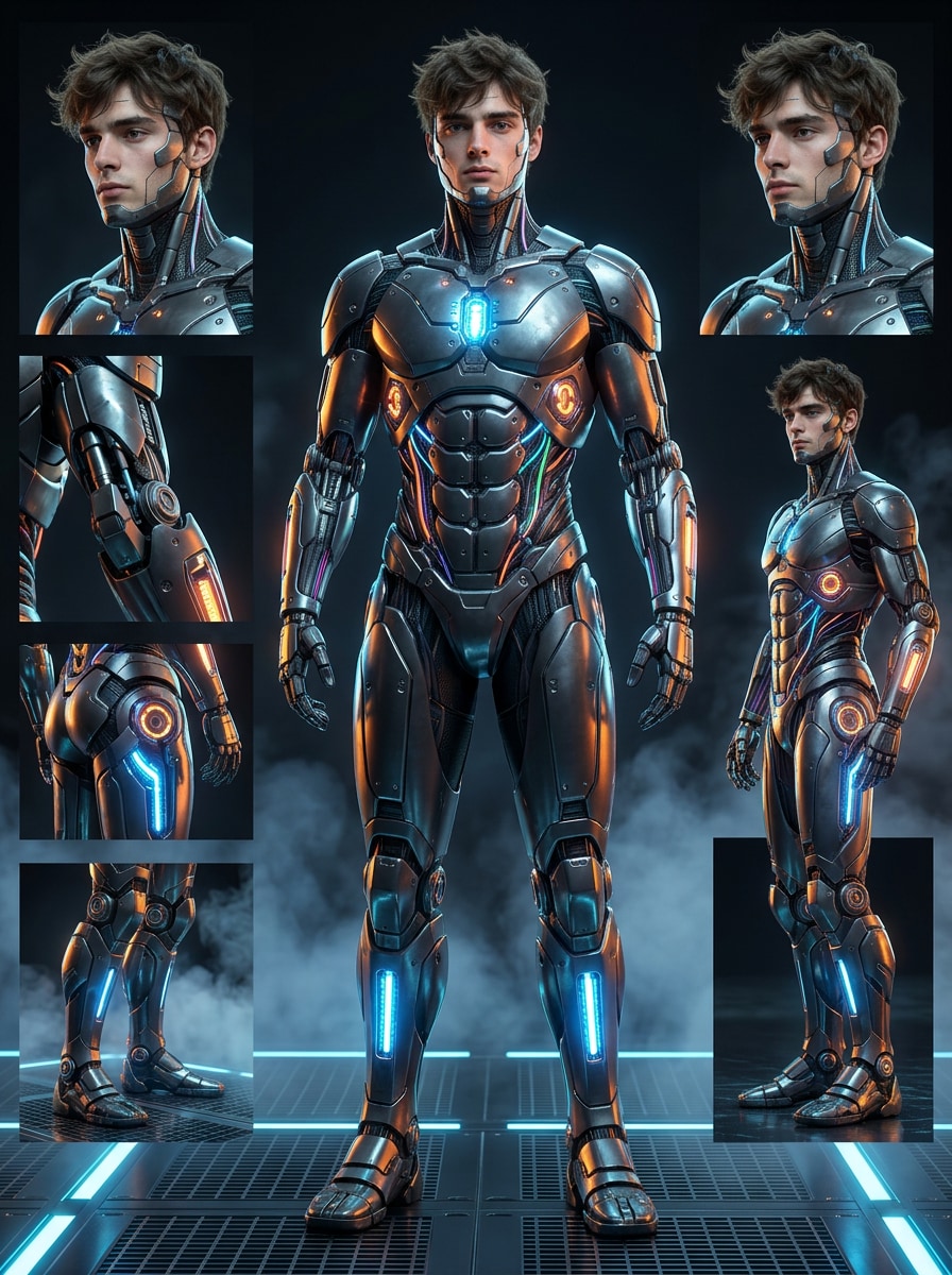 AI Cyborg Character demo 2