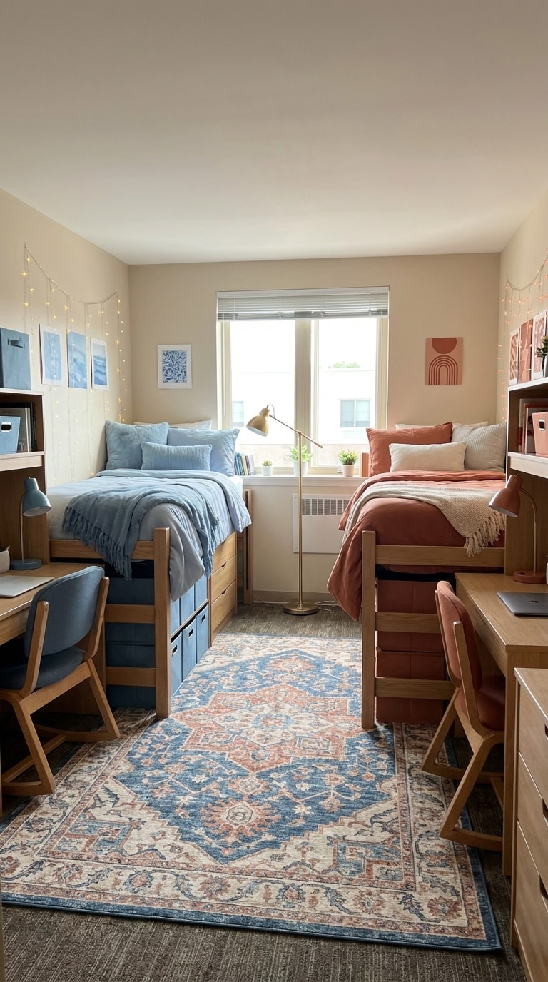 Roommate color zone dorm design prompt
