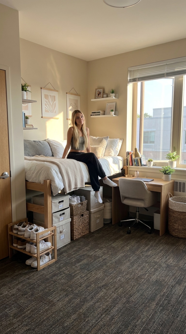 Aesthetic dorm room AI makeover prompt