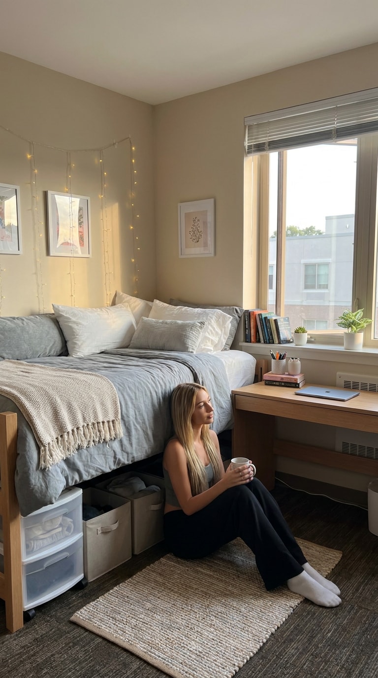 Messy dorm cleanup and redesign AI prompt
