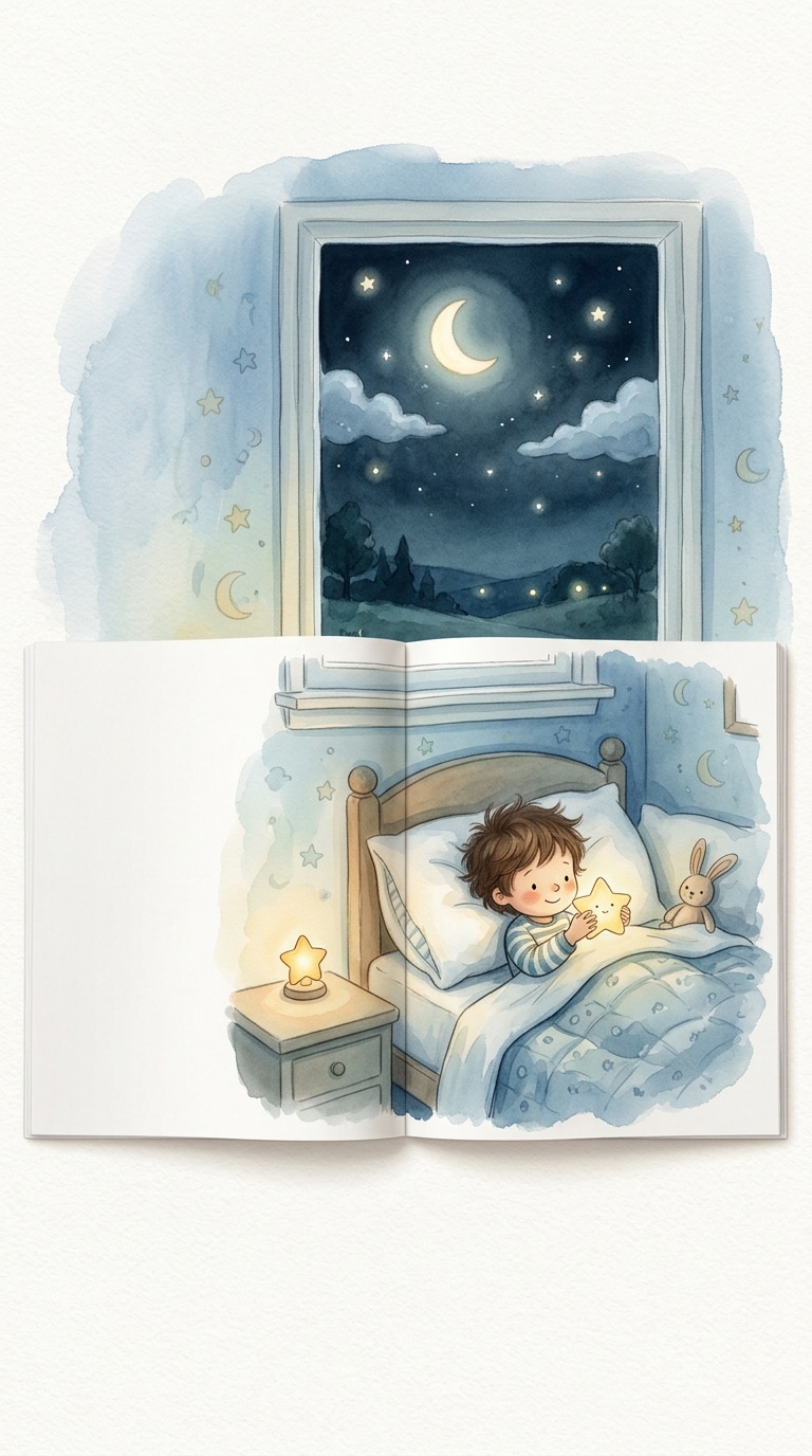 おやすみ絵本イラスト生成プロンプト