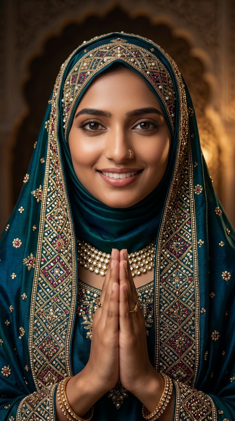 Jeweled Hijab Eid Portrait
