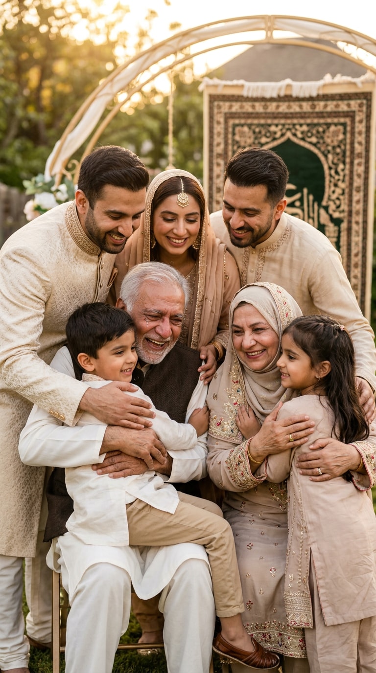 Generational Family Hug Eid