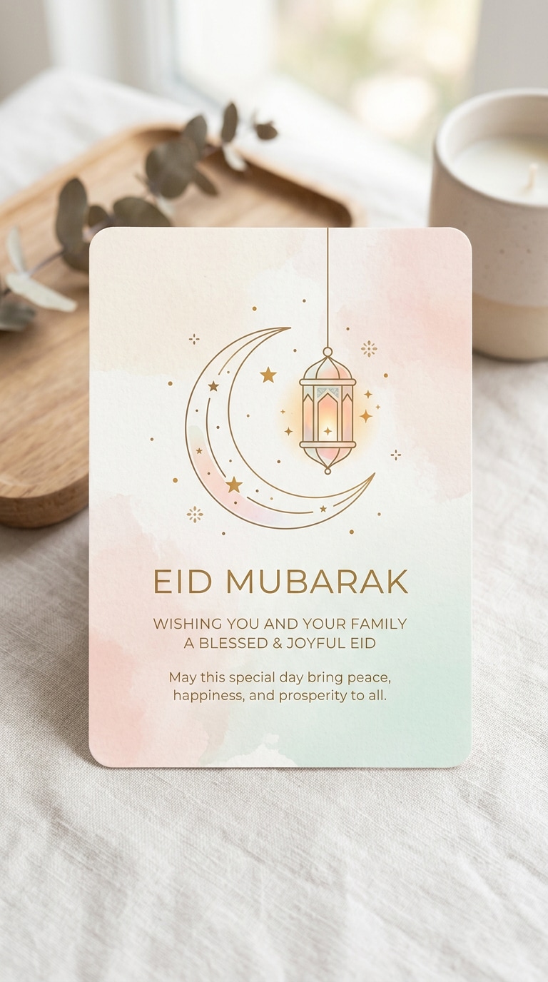 Minimalist Eid Card