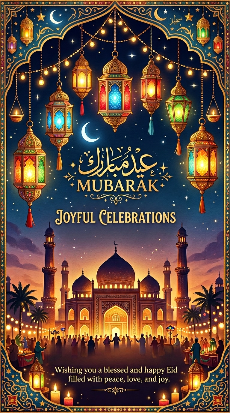 Lantern Festival Eid Card