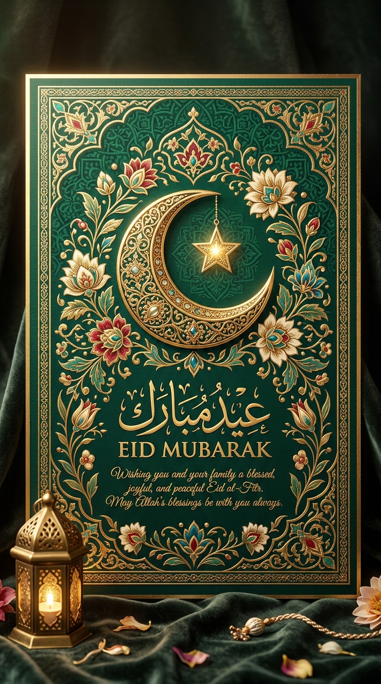 Floral Eid Greeting Card