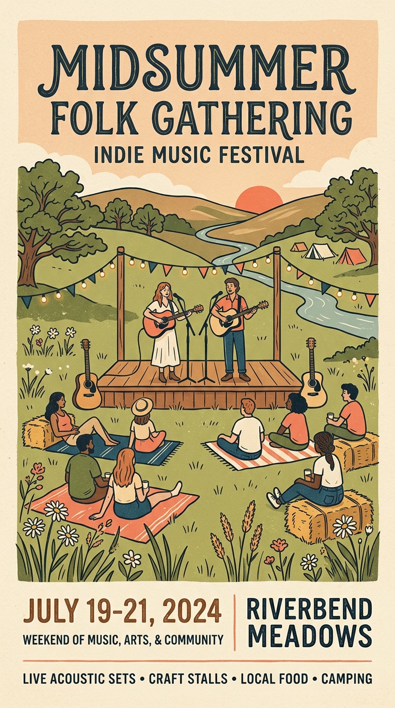 Food festival poster AI image prompt