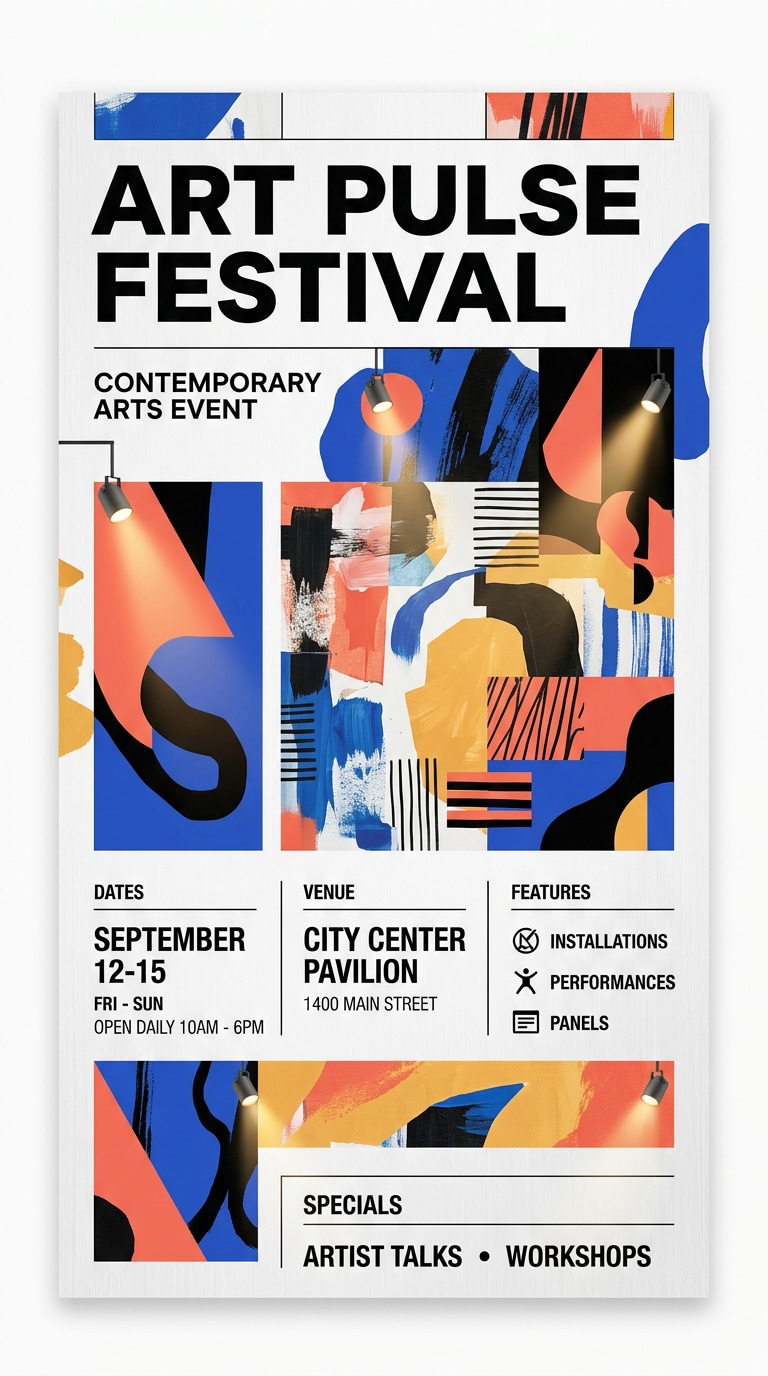 Community festival poster generator prompt