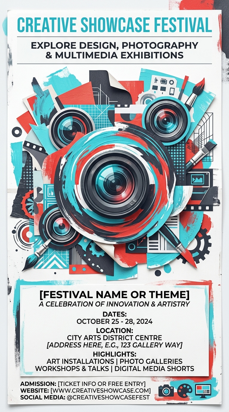 Creative festival poster prompt for AI image generator