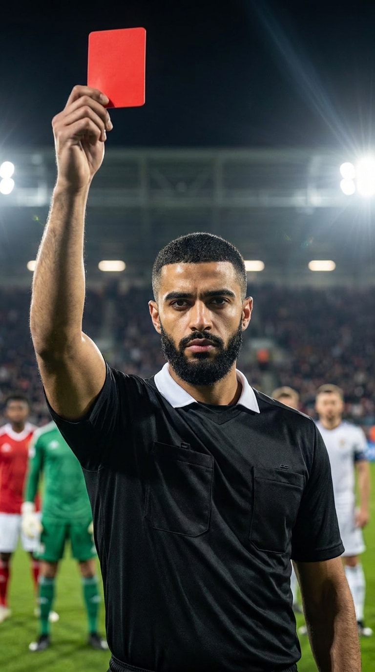 AI football referee red card prompt