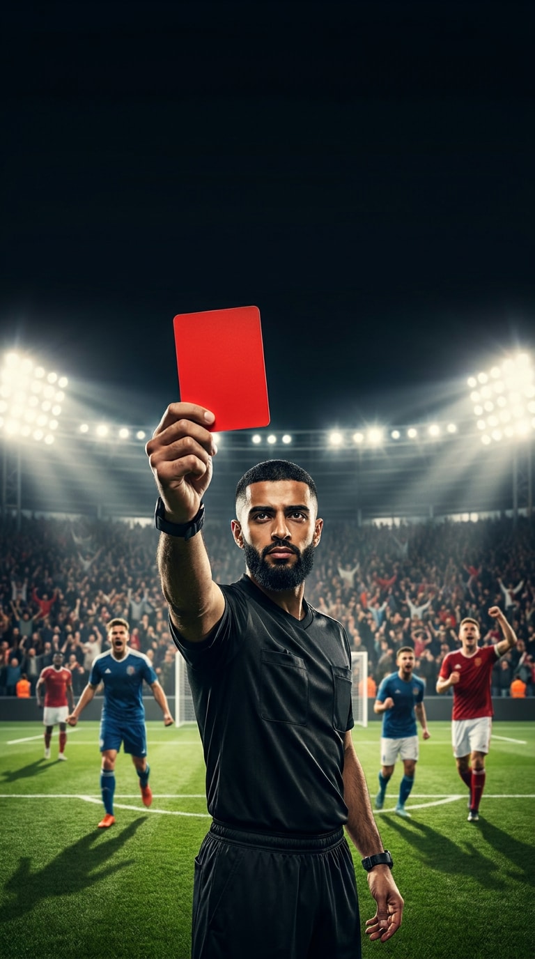 Football referee YouTube thumbnail prompt