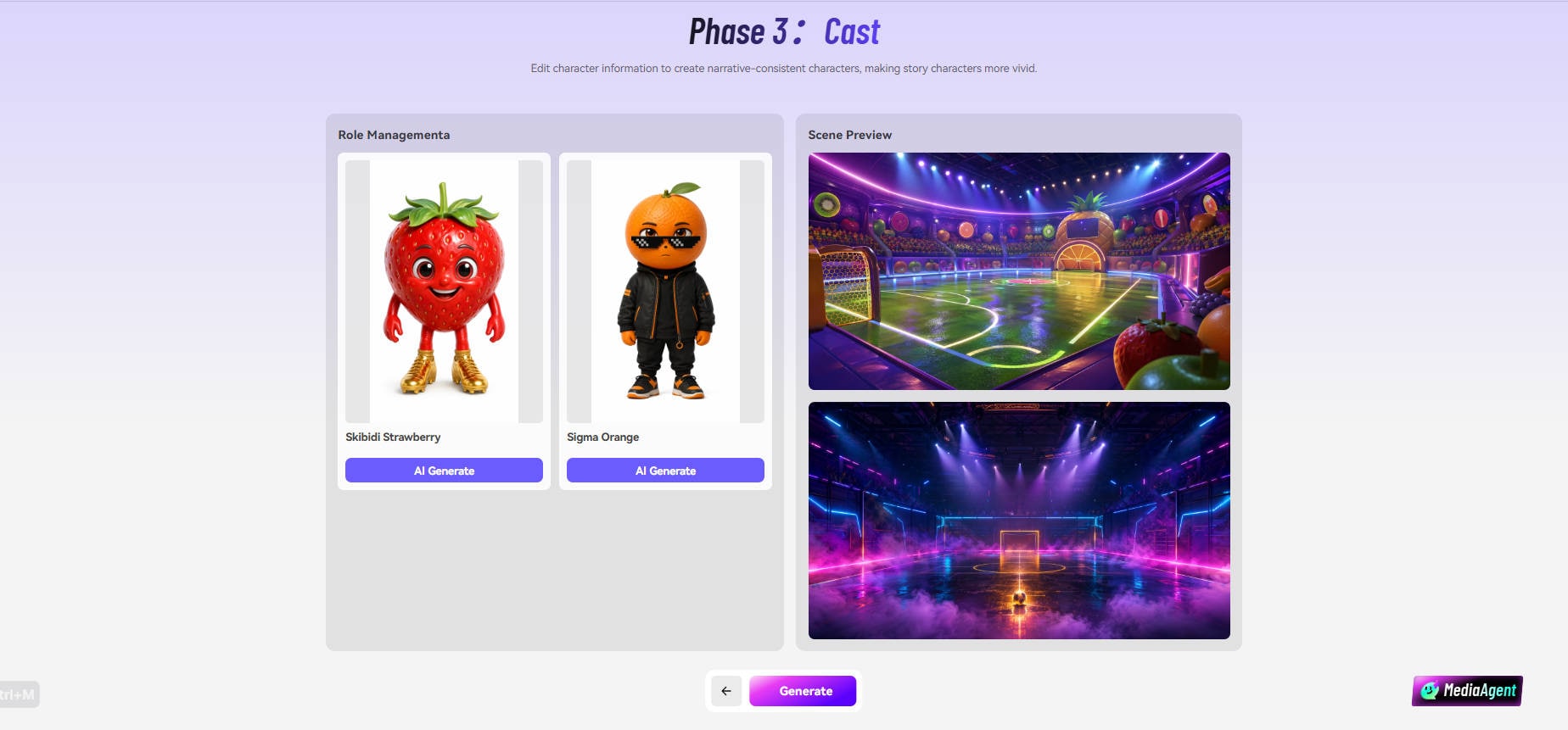 Cast Skibidi Strawberry Sigma Orange AI fruit characters
