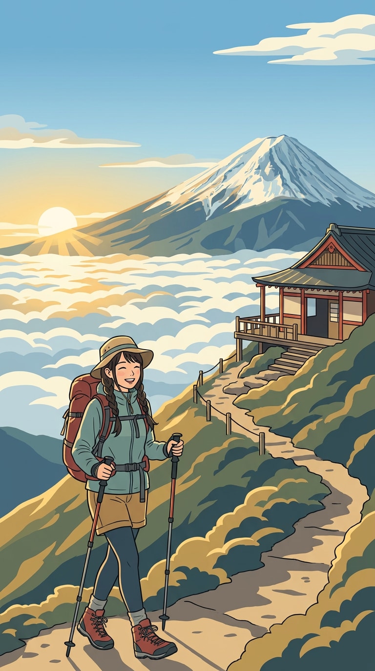 富士山登山シーズン2026 AI画像素材